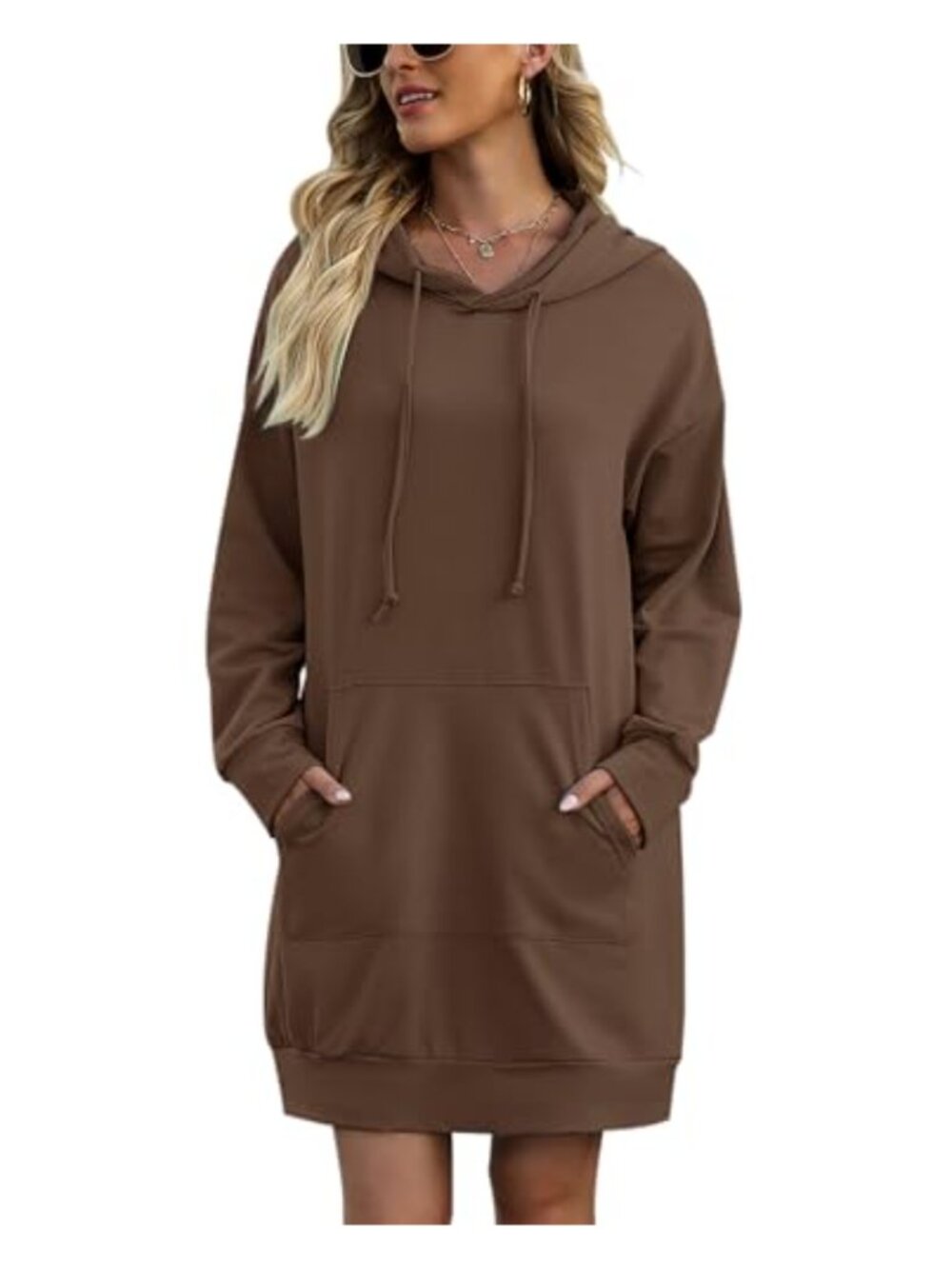Oversized Hoodie Dress with Pocket Long Sleeve Tunic Sweatshirt